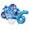 thumbnail image 3 of Decoración de fiesta de cumpleaños de Lilo & Stitch, servilleta de papel azul cielo, plato, taza, vajilla, telón de fondo, globo, suministros para Baby Shower, nuevo, 3 of 5