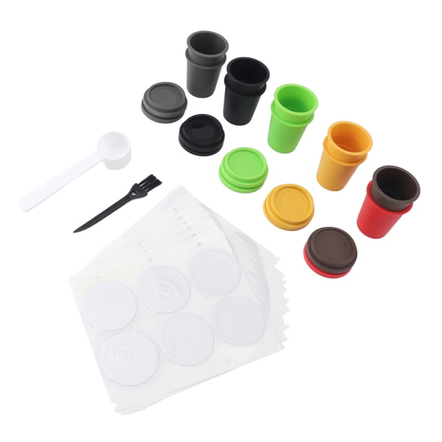 Disposable Coffee Pods, Coffee Capsule Labor Saving with Lids for Coffee Machine