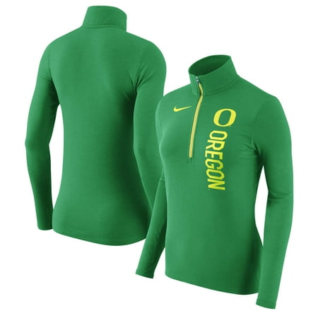 Nike Performance Jacket Oregon Ducks Nike Women's Dry Element Performance Quarter-Zip Pullover Jacket - Heathered Green ()