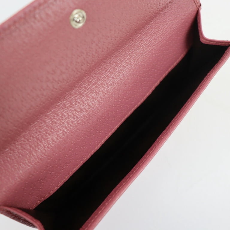 Pre-Owned GUCCI Gucci bi-fold wallet 143389 leather pink series 