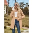 thumbnail image 4 of Women'S Crochet Open Cardigan Long Sleeve Cover Up Summer Shallow Khaki M, 4 of 7