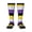 3 Black, variant on Womens Non-Binary Pride Flag Knee High Socks Comfy Thermal Boot Long Socks