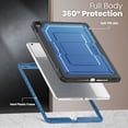 thumbnail image 6 of ELEHOLD Rugged Case with Pencil Holder For iPad 9th/8th/7th Generation, Built-in Kickstand Double-Layer Protection Full-Body Shockproof Cover For iPad 9th/8th/7th Generation,Navyblue, 6 of 11