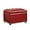 Red, variant on 24'' Leather Storage Ottoman Rectangular Foot Rest Stool with Nailhead Trim for Bedroom Living Room(Red)