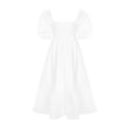 thumbnail image 4 of Women's Puff Sleeve Fairy Dress Tulle Princess Dress Off Shoulder Square Neck Ruffle Mesh Mini Dress Wedding Prom Dress, 4 of 9