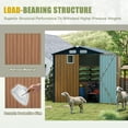 thumbnail image 6 of 6x8FT Outdoor Steel Storage Shed-Garden Tools & Bike Storage W/Lockable Doors, 6 of 26