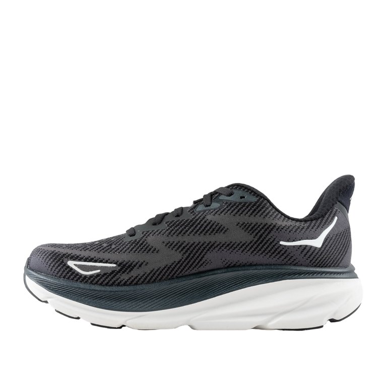 Hoka Men's Clifton 9 Sneaker, Black/White, 11 - Walmart.com