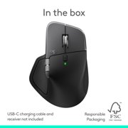 Logitech MX Master 4 for Mac, Ergonomic Bluetooth Mouse with Advanced Performance Haptic Feedback, Ultra-Fast Scrolling, USB-C Charging, Space Black