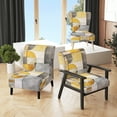 thumbnail image 1 of Designart « Réalités Croisées en Jaune et Gris I » Abstractions Jaunes Fauteuil d'Appoint Rembourré - Fauteuil Moderne pour Salon, 1 of 7