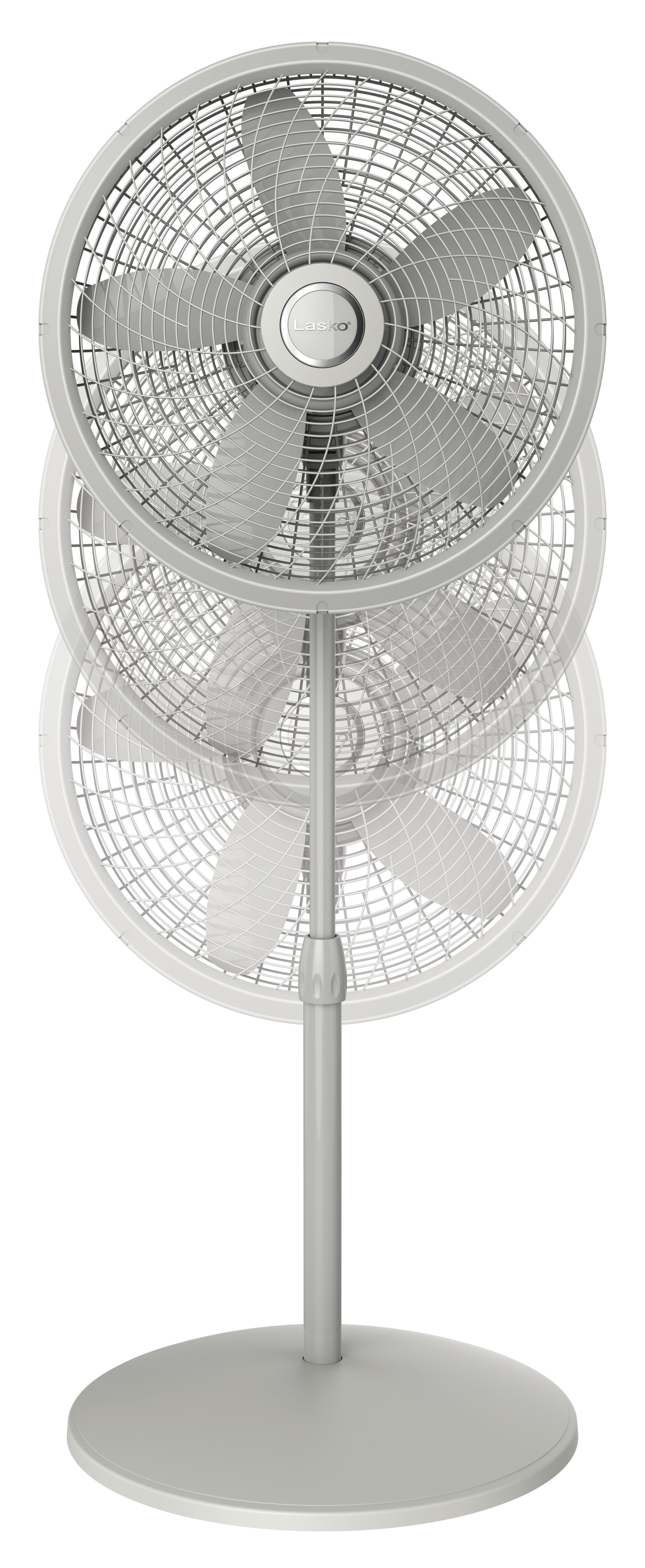 Lasko Cyclone 18" 3-Speed Adjustable Large Room Pedestal Fan, Gray, S18902