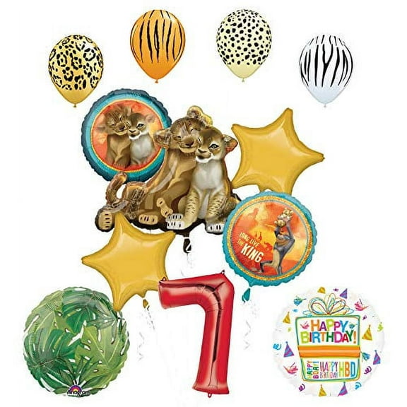 Lion King Party Supplies 7th Birthday Balloon Bouquet Decorations
