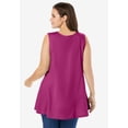 thumbnail image 2 of Woman Within Plus Size Sleeveless Fit-And-Flare Tunic Top, 2 of 4