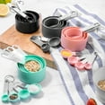 thumbnail image 1 of Hicess 4Pcs/Set Measuring Spoon Steel Ring Storage Clear Scale Precise Measurement Easy to Clean Multipurpose Stackable Non-slip Handle Baking Measuring Cup Kitchen Gadgets, 1 of 8