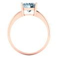 thumbnail image 4 of Clara Pucci 14K Rose Gold 2.5ct Aquamarine Solitaire Ring for Women, 4 of 7