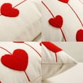 thumbnail image 4 of Uutvery Valentine’s Day Heart Embroidered Pillowcase, 17.7x17.7 Inch Polyester Throw Pillow Cover, Colorful Holiday Sofa Bed Decor, Washable Home Decor, 4 of 6