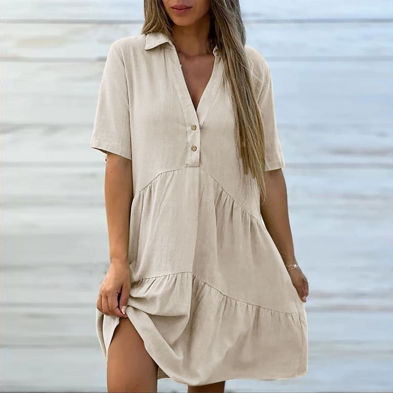 sachin and babi light blue dress &Merci Sleeveless Collared Button Down Denim Midi Shirt Dress Denim / Medium