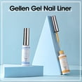 thumbnail image 3 of Gellen Gel Liner Nail Polish, 6 Colors White Yellow Purple Nail Art Gel Nail Polish Set, Gel Polish Soak Off UV Cure Gel Built Thin Nail Brush Valentine's Day Gifts for Women, 3 of 9