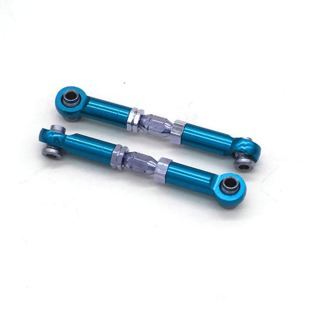 Varilla de enlace de dirección Bewildely RCGOFOLLOW de aleación de aluminio para 1/16 modelo Azul