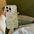 thumbnail image 2 of Cute Smile Face Green Halo Dyeing Soft Phone Case Compatible with iPhone Case (White,iPhone 15), 2 of 5
