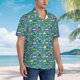 thumbnail image 3 of Balery Cars Transportation Camisas hawaianas de manga corta para hombre, camisas playeras de corte holgado, camisas de vacaciones con botones,Medium, 3 of 7