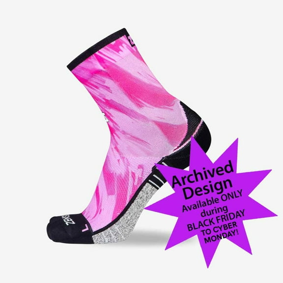 Zensah Paint Strokes Socks (Mini Crew) M / Grey