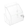 thumbnail image 3 of Cuadro de quejas Caja de bloqueo de llave de bloqueo Buzón de recolección de acrílico con bloqueo para la tienda Votación de la recaudación de fondos transparente, 3 of 8