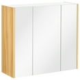 thumbnail image 1 of kleankin Armoire de Salle de Bain Armoire à Miroir Murale avec 3 Portes, 1 of 10