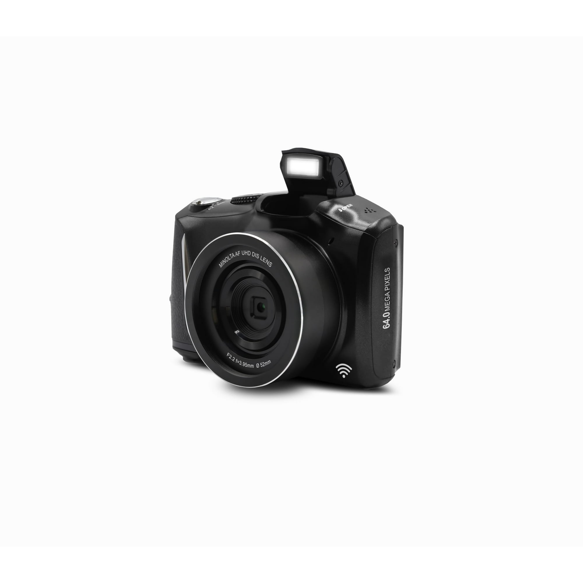 Minolta 64 Mega Pixels Digital Camera with 4K Video 60 FPS & WiFi, Black