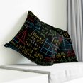 thumbnail image 4 of Throw Pillow Covers 16x16 Inch, Math Formula Geometric Decorative Pillow Cases for Couch Sofa Bed, Modern Art Black Yellow Cotton Linen Square Home Decor Pillowcases with Hidden Zipper, 4 of 7