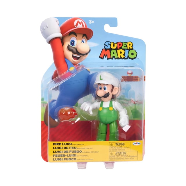 Figura Articulada Fire Luigi De Super Mario 4