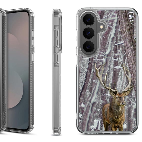 Shockproof Phone Case for Samsung Galaxy A37 5G, by OneToughShield - Deer/Snow/Camo