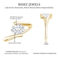 thumbnail image 5 of 1CT Lab Diamond East West Oval Engagement Ring - EF-VS Quality - With Jewelry Box, 14K Yellow Gold, US 6.00, 5 of 8