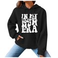 thumbnail image 3 of WEAIXIMIUNG Sweatshirts pour Femmes Tendance Zip Mode Féminine Imprimé à Capuche Manches Longues Patchwork Hoodie, 3 of 4