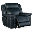 thumbnail image 4 of Bowery Hill Flat Power Recliner with Power Headrest & Lumbar in Blue Leather, 4 of 5
