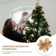 thumbnail image 2 of OULII 12 Pcs Christmas Flowers for Golden Glitter Powder Decorative Ornaments, 2 of 8