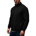 thumbnail image 4 of Zvmxot Men Fleece Sweatshirts Full Zip Stand Neck Sweatshirt with Zipper Pockets Casual Long Sleeve Jackets for Men, 4 of 7