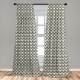 thumbnail image 5 of Ambesonne Geometric Curtains, Cubism Triangles, Pair of 28"x63", Almond Green Dimgray, 5 of 5