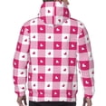 thumbnail image 7 of Haiem Plaid Heart Patterned Men's Hoodie with Kangaroo Pocket - Ideal Pullover Sweatshirt for Daily Wear, Travel, and Home-XX-Large, 7 of 7