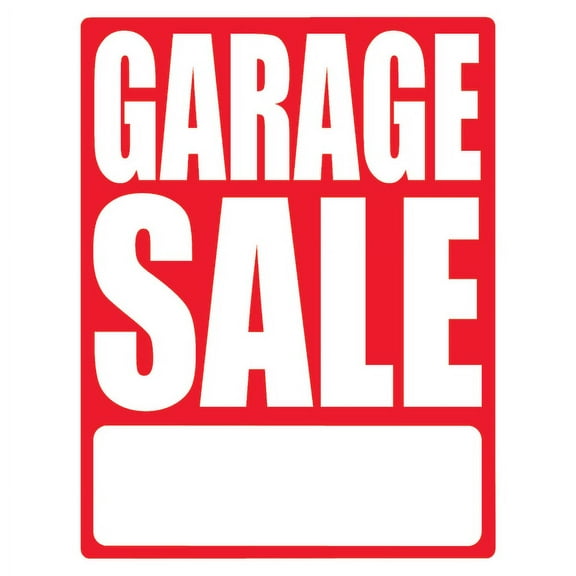 Cosco Sign Vinyl Decals, Garage Sale, 8 1/2" x 11", Pack Of 3 With Price Stickers