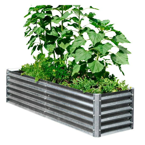 Earthmark Galvanized Metal High Planter, Are Galvanized Raised Garden Beds Safe