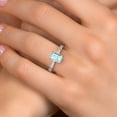 thumbnail image 4 of Gem Stone King 14K Two Tone Gold Sky Blue Topaz and Lab Grown Diamond Engagement Ring for Women | 2.72 Cttw | Octagon 8X6MM | Gemstone November Birthstone | Size 5, 4 of 6