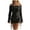 Z-Black322, variant on JIAYUE Women's Swimsuit Cover-Ups Elegant Solid Color Off-Shoulder Sexy Comfortable Knit Beach Long Sleeve Drawstring Slim Fit Bathing Suit Cover Up Dresses