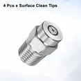 thumbnail image 3 of Uxcell 4pcs Surface Clean Tip 15 Degree 1/4 Inch NPT Male 1.156 Orifice 4000 PSI Stainless Steel Threaded Pressure Washer Spray Nozzles for Water gun Water Broom, 3 of 7