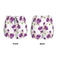 thumbnail image 5 of Picia Orchids Flowers Pattern Women's 2 in 1 Athletic Running Shorts High Waisted Workout Casual Gym Sweat Shorts with Comfy Liner Zipper Pockets-, 5 of 9