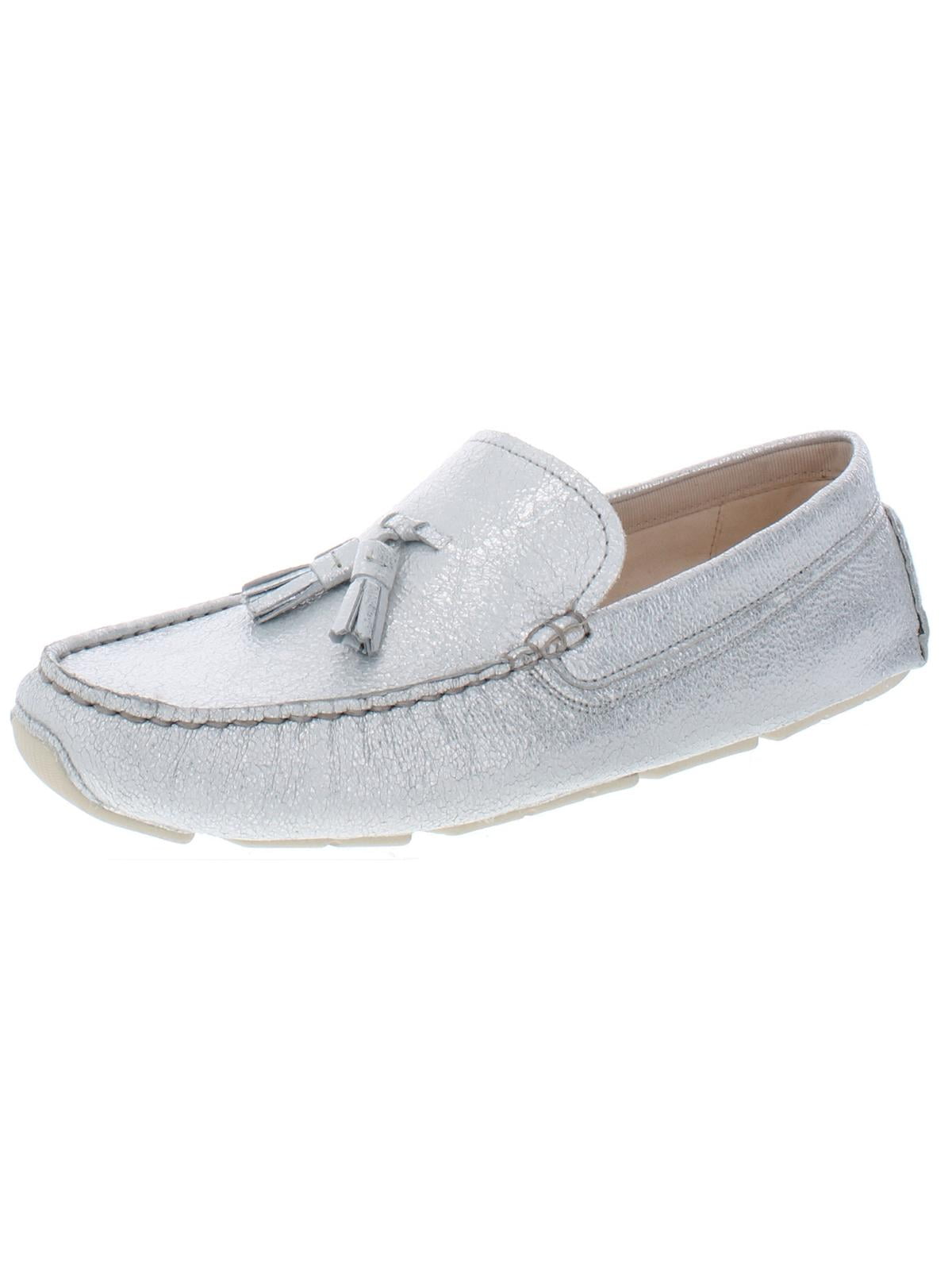 cole haan silver loafers