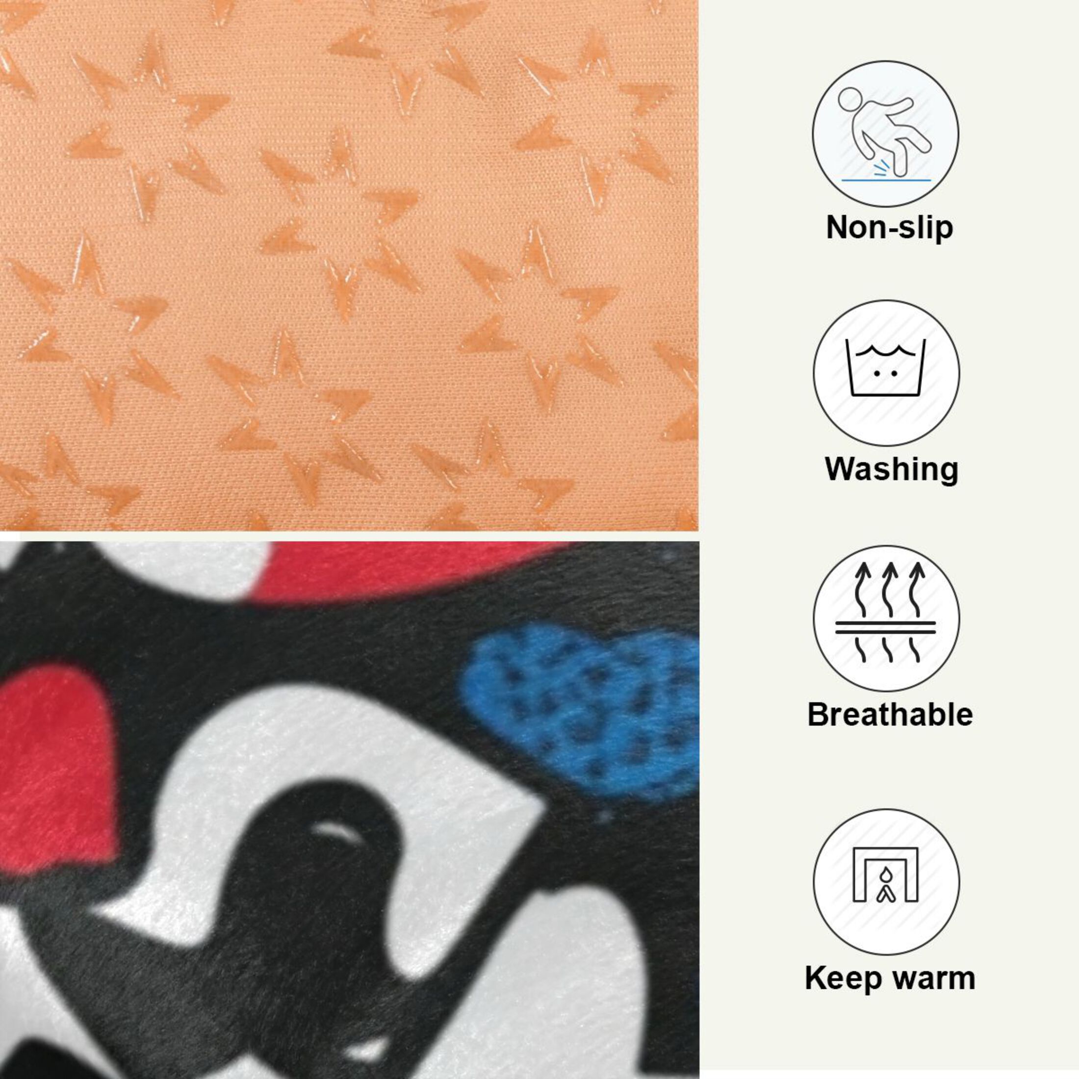 Qxltty Red Blue Graffiti Pattern Ped Pad Wear-resistant and Hard to Bite Through Sleeping Pad for Small Medium Large Dogs Winter Pet Bed 36×24in