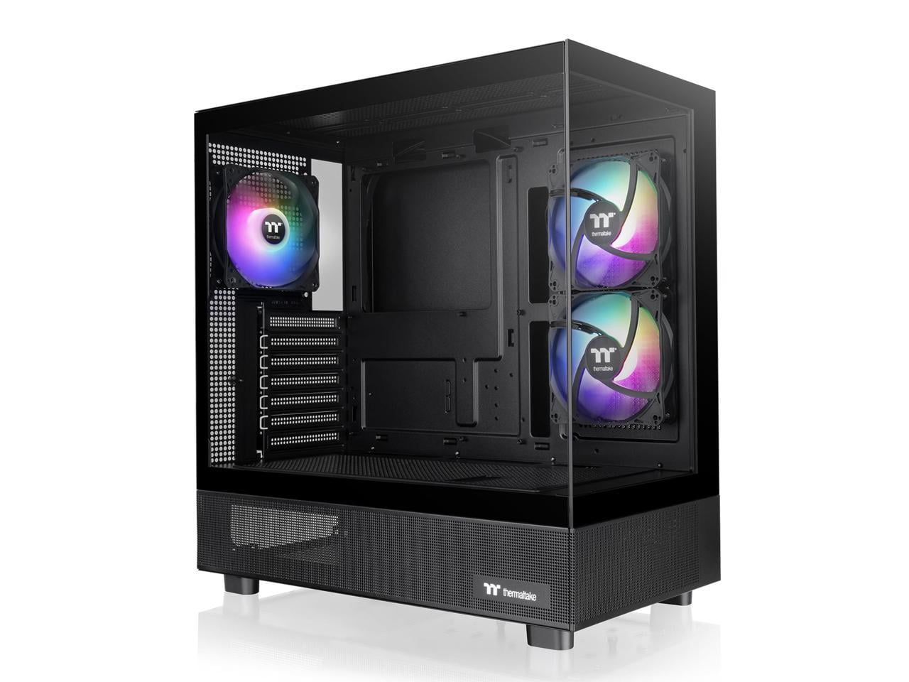 View 270 Plus TG ARGB Black Mid Tower E-ATX Case; 3x120mm ARGB Fans Included; Support Up to 360mm Radiator; Front & Side Dual Tempered Glass Panel; CA-1Y7-00M1WN-01; 3 Year Warranty