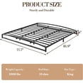 thumbnail image 3 of King metal marco de cama - heavy-duty steel construction con metal slat support, no box spring required, 3 of 8