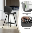thumbnail image 6 of KithKasa Mid Century Modern Dining Chair Set of 2 Faux Leather Side Chair with Black Color Wood Legs for Kitchen Dining Room, Grey, 6 of 8