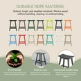 thumbnail image 5 of WestinTrends Malibu HDPE Outdoor Patio 24" Bar Stool Saddle Seat (Set of 2), Gray, 5 of 13